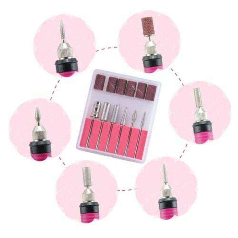 Electric Nail Drill Machine Kit Nail Gel Remove Machine Nail Art Tools Kit Pen Pedicure Nail File Sanding Bands