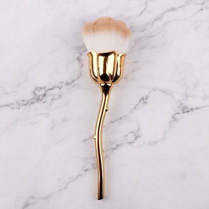 Flower Nail Brush For Manicure Rose Nail Art Brush Nail Accesories Tools Popular Round Small Gel polish Dust Cleaning Brushes